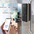 thumbnail image 3 of Glass Door Keyless Door Entry Lock, Type C Interface Efficient Glass Door Fingerprint Lock Voice Alarm  for Office, 3 of 7