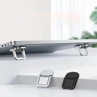 2-Pack Portable Aluminum Keyboard Stands – Mini Laptop Riser With Anti-Slip Mats