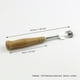 thumbnail image 1 of Cuchillo curvo de arco de pan de acero inoxidable, mango de madera con 5 cuchillas de repuesto, 1 of 8