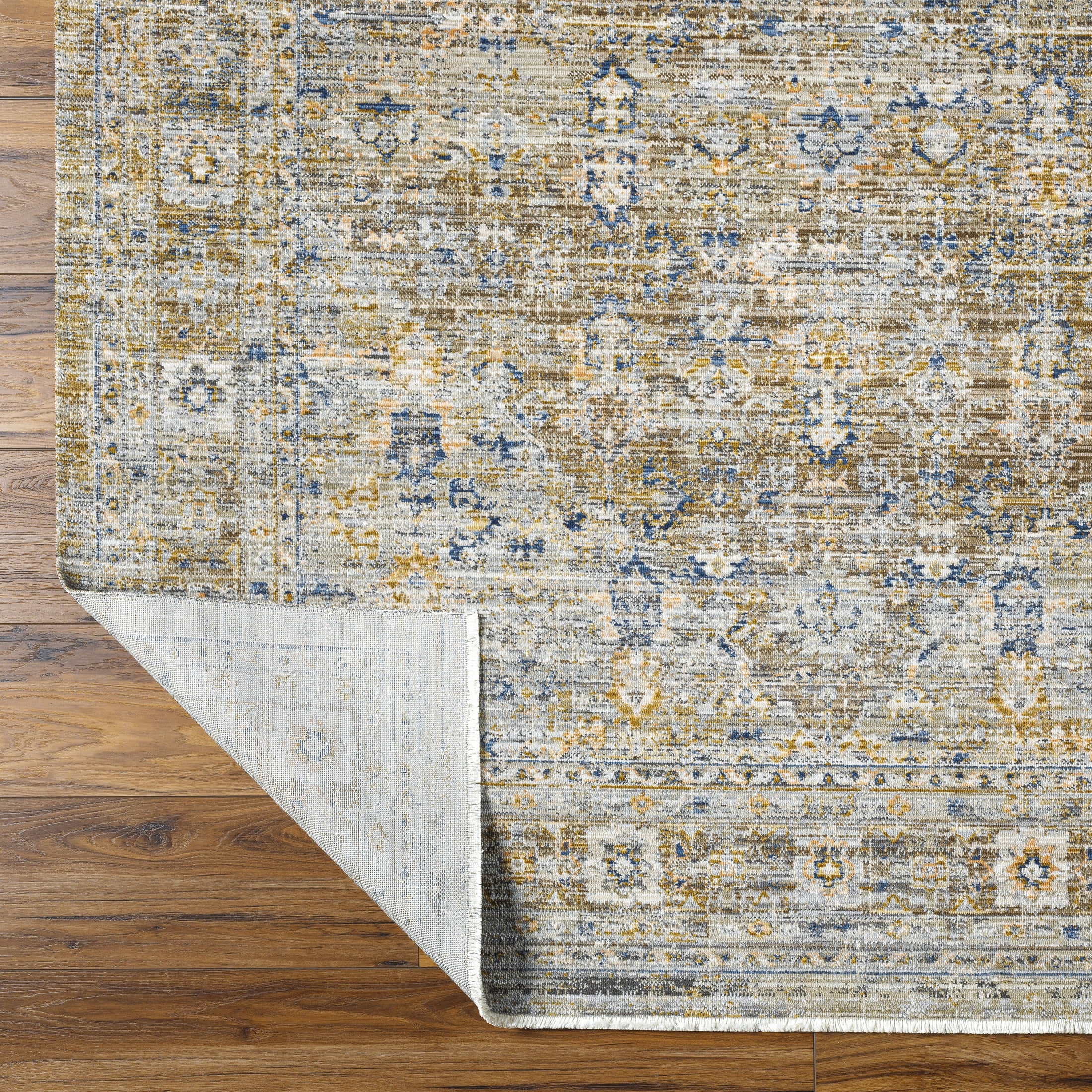 Livabliss x Becki Owens Ren Damask Washable Area Rug ,9' x 13'1",Brown Medallion