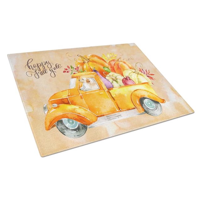 Carolines Treasures CK2671LCB Automne Récolte Labrador Retriever Jaune Planche à Découper en Verre - Grand