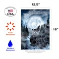 thumbnail image 3 of Toland Home Garden Spirit Wolves Full Moon Wolf Flag Double Sided 12x18 Inch, 3 of 5