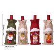 thumbnail image 3 of Bewildely Funda para botella de vino, funda con cordón de Navidad, fundas universales para champán, ropa de de comedor, accesorios de Navidad para Kits de decoración para fiestas Color alce/lino Bewildely HA068081-04, 3 of 6