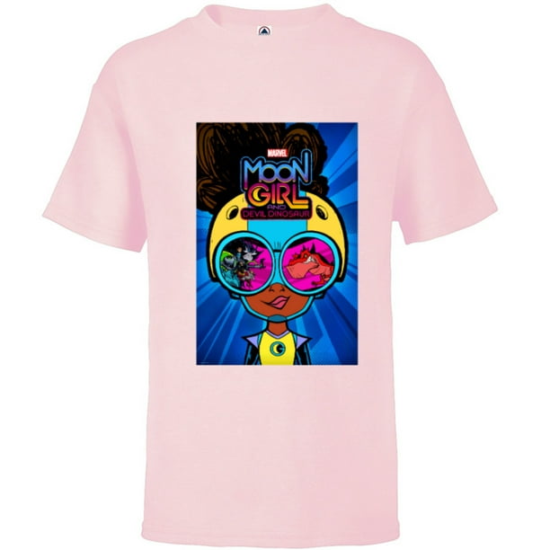Marvel Moon Girl and Devil Dinosaur Good vs. Bad Short T- Shirt for Kids - Pink - Walmart.com