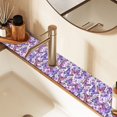 thumbnail image 2 of Yayeee Faucet Mat for Kitchen Sink 30" Diatomite Long Splash Guard Pad, Purple Butterfly Pattern, 2 of 7