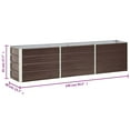 thumbnail image 2 of vidaXL Raised Garden Bed Raised Flower Bed Galvanized Steel Outdoor Planter, 2 of 10