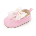 thumbnail image 7 of PINQI Baby Girls Princess Lace Bowknot Soft Sole Cloth Shoes Sneaker Toddler Prewalker Lightweight Cute Baptism Shoes, 7 of 7