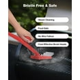 thumbnail image 3 of Grill Brush Bristle Free with Scraper and Replacement Heads, Grilling Grate Cleaning Tool, BBQ Cleaner Accessory Kit, Outdoor Cast Iron Barbecue Scrubber, 3 of 4