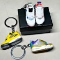 thumbnail image 2 of Delicate 3D Mini Sneaker Keychain Simulation Funny Basketball Sport Shoes Keyring Pendant Car Keys Decoration Boy Exquisite Gift, 2 of 5