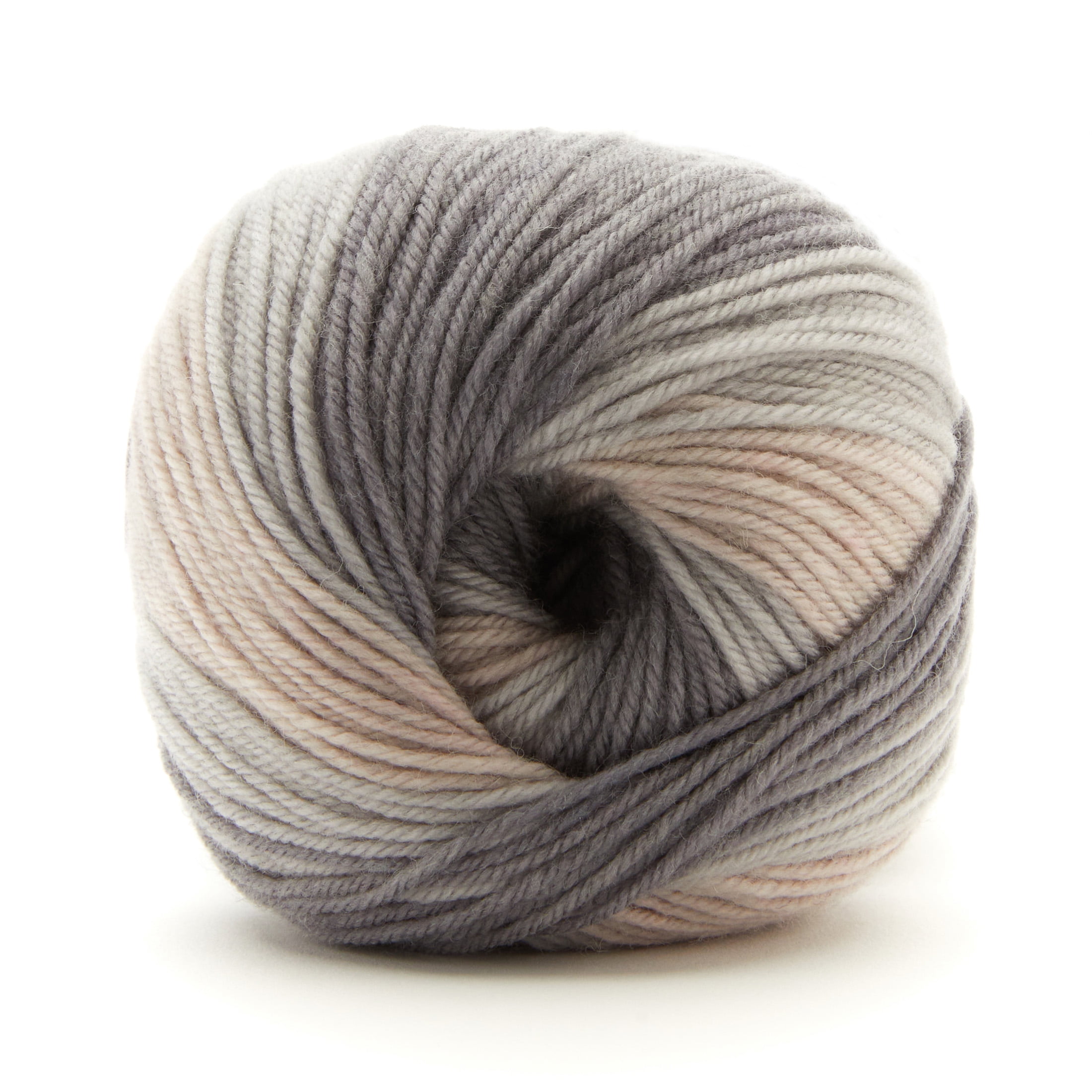 (3 pack) Luxe Merino Yarn by Loops & Threads - Yarn for Knitting - Crochet - Weaving - and Arts & Crafts - Gray - Acrylic Blend - 4.4 oz