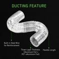 thumbnail image 3 of Aluminum Ducting, Wide Usage Easy To Cut Fireproof Vent Hose 4 Layer Protection 4 Inch Flexible  for HVAC 5m/196.9in, 3 of 7