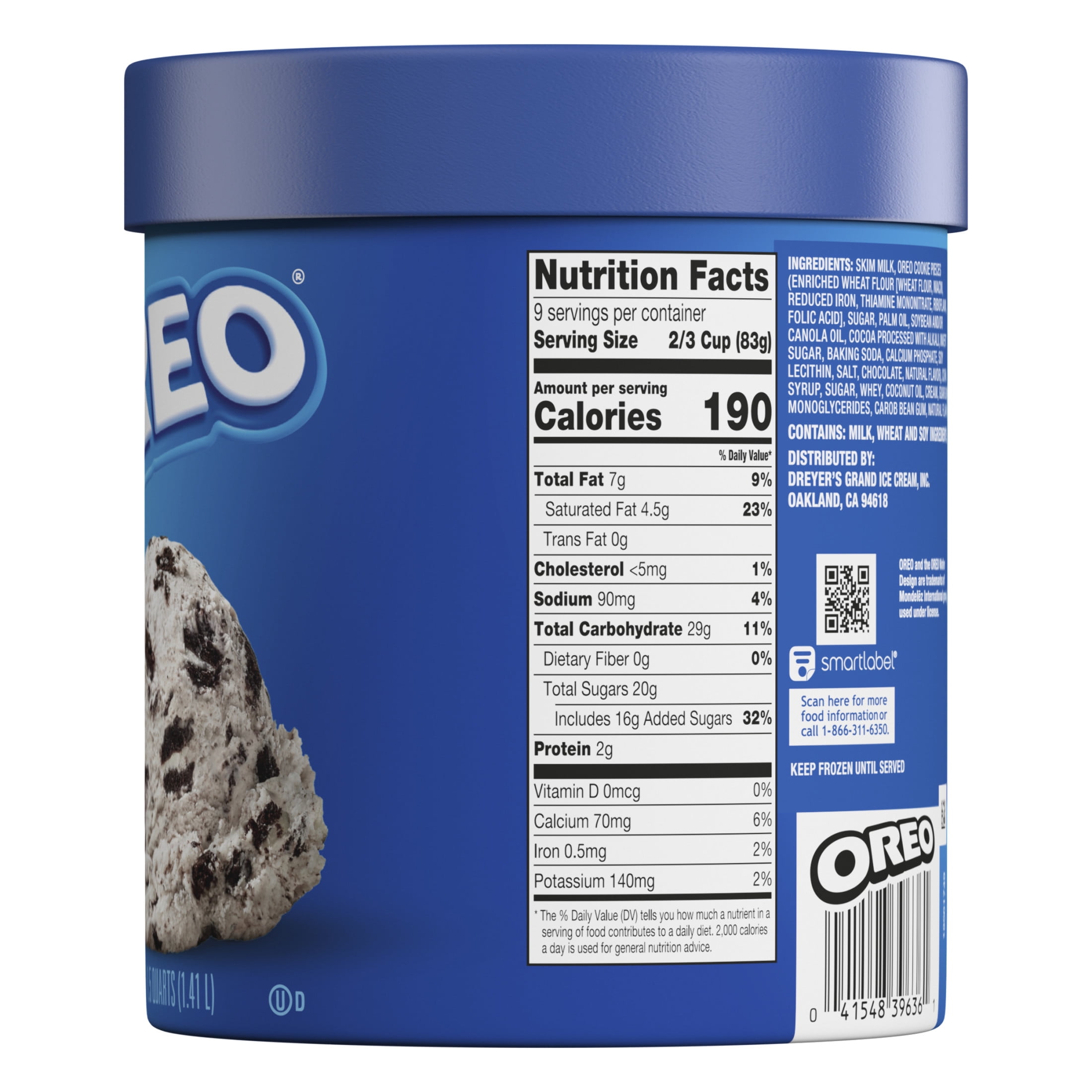 OREO Frozen Dairy Dessert 1.5qt Container