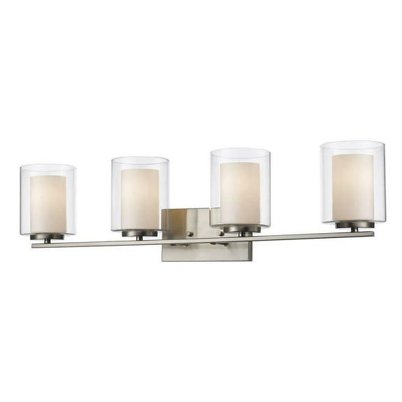 4 Light Vanity Light Fixture in Metropolitan Style 31.5 inches Wide By 7.75 inches High-Brushed Nickel Finish Bailey Street Home 372-Bel-1809631