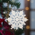 thumbnail image 4 of Glittering Snowflake Ornament Set for Festive Christmas Tree Hanging Decorations and Seasonal Holiday Party Home Decorative with Design, 4 of 7