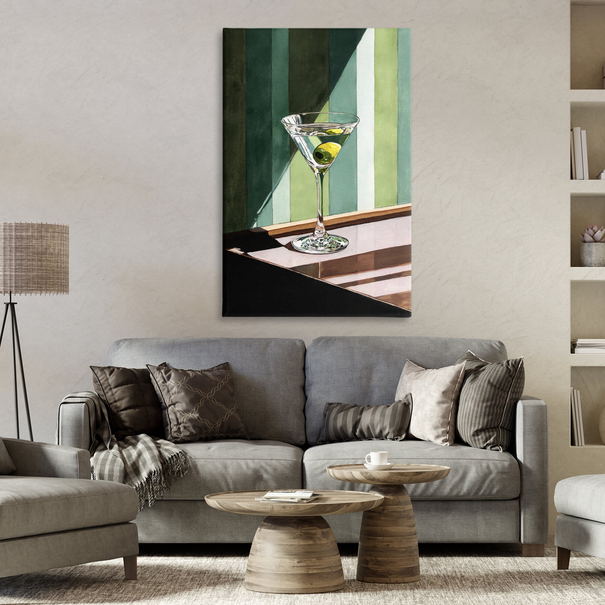 Stupell Industries Olive Martini in Sun Beam Canvas Wall Art, design by Petal Prints Design
