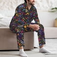 thumbnail image 7 of Sikiie Flowers And Birds Mens Pajama Set, Soft Warm Long Sleeve Sleepwear, Cozy Button-Down Pjs for Men-XX-Large, 7 of 7