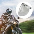 thumbnail image 4 of Visor de casco Yotijar Motocicleta 3 Snap Visor Parabrisas Front Bubble Lens gris claro, 4 of 10