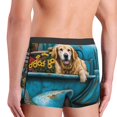 thumbnail image 4 of Bingfone Vintage Pickup Sunflower Dog Men's Underwear - Casual Stretch Boxer Briefs-Small, 4 of 7