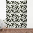 thumbnail image 4 of Ambesonne Turtle Fabric by the Yard Upholstery, Marine Animal Hearts Flowers, 3 Yards, Charcoal Grey and Lime Green, 4 of 5