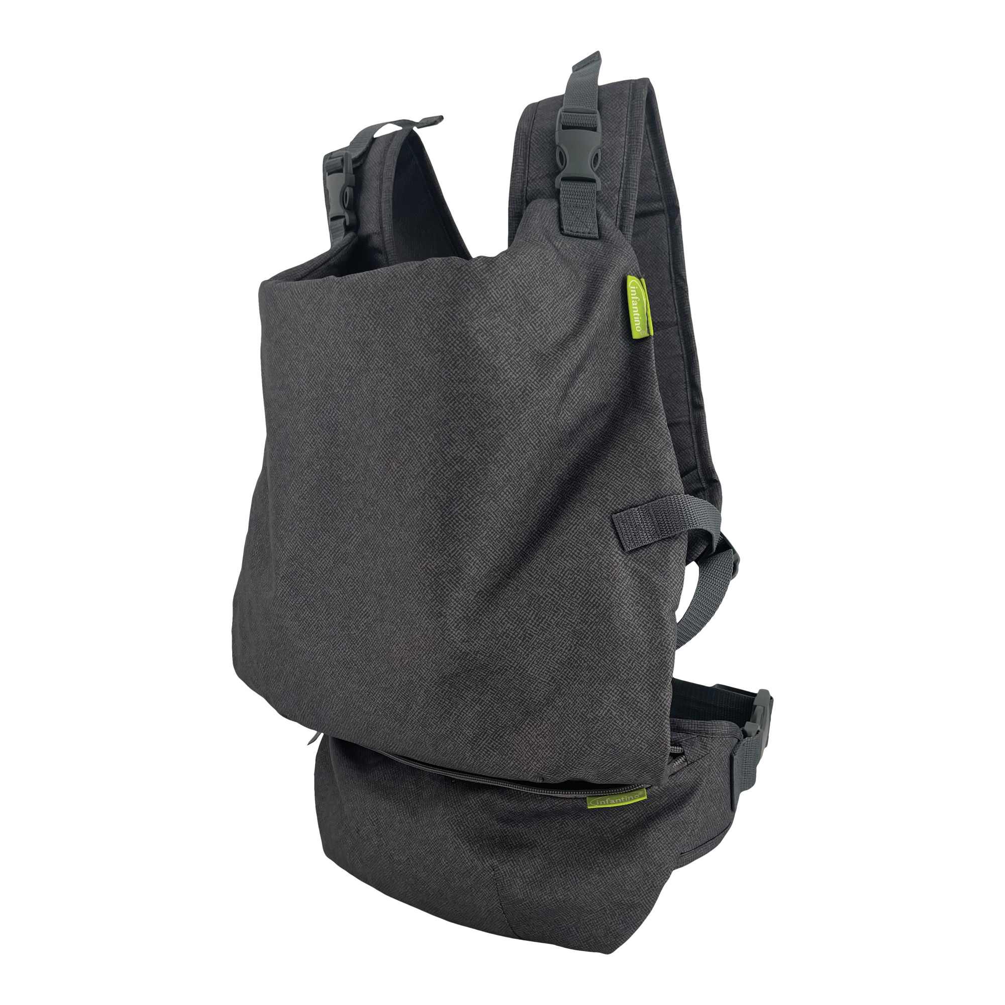 Infantino Fold & Go 2-in-1 Lightweight Baby Carrier, Gray photo 3