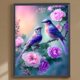 thumbnail image 1 of Cuadros Decorativos 5D bricolaje taladro redondo completo diamante pintura flor pájaro Kit arte decoración del hogar (NH3200) Wdftyju embutido en tela, 1 of 1