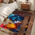 thumbnail image 4 of Farmhouse Rooster Area Rugs 2.7'x5', Washable Small Throw Rugs for Kitchen Bedroom, Vintage Farm Chicken Sunflower Wooden Indoor Outdoor Rug Non-Slip Low Pile Carpet Runner Reversible Floor Mats, 4 of 8