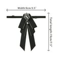 thumbnail image 2 of DARING DIVA Women's Elegant Ribbon Rhinestone Bow Ties Black, 2 of 5