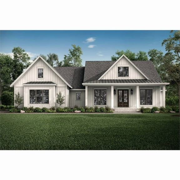 The House Designers: THD-8516 Builder-Ready Blueprints to Build a Southern Farmhouse Plan with Crawlspace Foundation (5 Printed Sets)