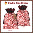 thumbnail image 2 of Wukai Plus Cross Print Christmas Burlap Bags,Drawstring Christmas Burlap Goody Gift Candy Bags Xmas Burlap Treat Bags for Candy Wrapper Xmas Party Favors-Black, 2 of 8
