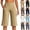 02# Khaki, variant on Women's High Waist Wide Leg Capri Pants Stretchy Workout Yoga Trousers Casual Athletic Lounge Pants with Pockets & Side Slits Dark Gray XL
