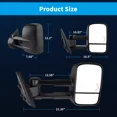 thumbnail image 5 of Ledkingdomus Tow Mirrors for 2007-2013 Chevy Silverado 1500 2500 Power Heated LED Turn Signal, 5 of 8