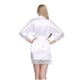 thumbnail image 3 of Bata de novia sexy Mujeres Satén corto Novia Bata Encaje Seda Kimono Albornoz Verano Dama de honor Ropa de dormir Tallas grandes Peignoir CwhiteXL, 3 of 3