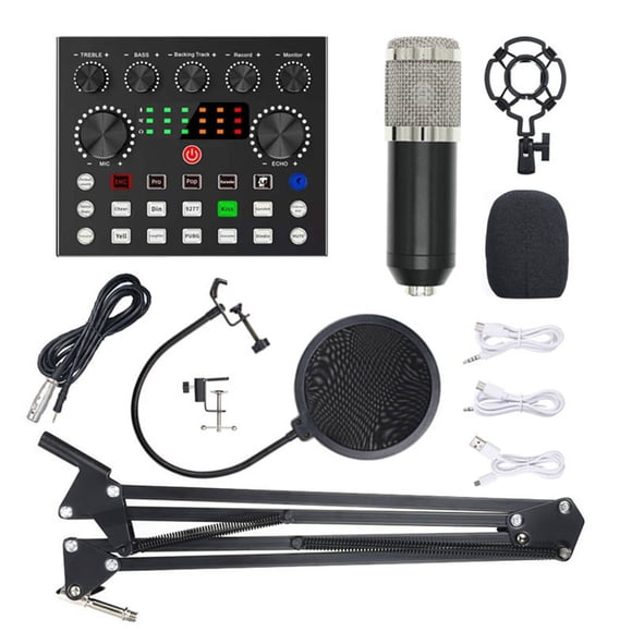Amdohai V8S Live Sound Card Microphone Set Tone Adjustment Sound