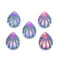 thumbnail image 3 of Ion Plating(IP) 201 Stainless Steel Pendant Textured Charms Teardrop Rainbow Color 22x17x1mm Hole: 1.2mm, 3 of 3
