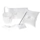 thumbnail image 1 of Suministros de boda,5pcs / set Suministros de boda Canasta de niña de flores de satén de doble coraz Tomshoo Blanco, 1 of 7