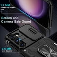thumbnail image 6 of for Samsung Galaxy S23 Case with Slide Camera Cover+Screen Protector(2 Packs),[Magnetic Kickstand] [Camera Protection] Military Grade Shockproof Heavy Duty Protective Cover-Black, 6 of 14