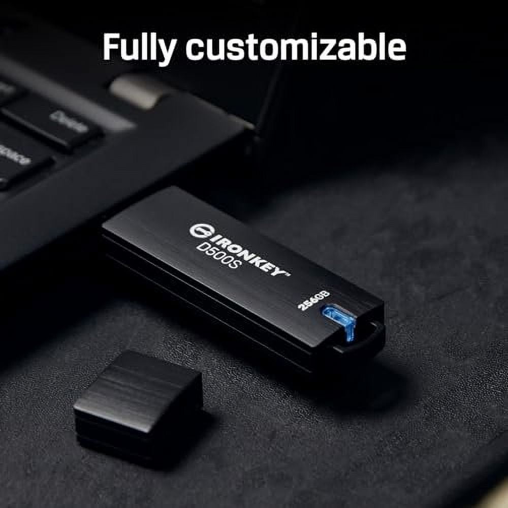 Kingston Ironkey D500S 32GB Encrypted Flash Drive | Dual Hidden Partition | FIPS 140-3 Level 3 | XTS-AES 256-bit | BadUSB and Brute Force Protection | Multi-Pin Option | IKD500S/32GB