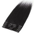 thumbnail image 3 of SEGO Clip in Human Hair Extensions Full Head 100% Real Remy Hair Extensions Silky Straight Blonde Hair, 3 of 6