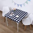 thumbnail image 1 of HSHDLDF Housse de Dessus de Table Carrée pour Cocktail en Spandex Ajustée Extensible Nappe 34x34 Pouces E-Black and White Grid, 1 of 6