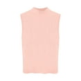 thumbnail image 4 of Women's Rib Knit Crop Top Y2K Sleeveless Tank Tops Pink One Size, 4 of 4