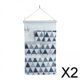 thumbnail image 1 of 2x Bolsa de Almacenamiento Colgante Bolsa de Almacenamiento 5 Bolsillos, Bolsa de Acabado Organizador Tela para Baño Dormitorio 2 piezas, 1 of 10
