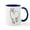 White/Navy Inside, variant on CafePress - Cute Alpaca Mug - 11 oz Ceramic Mug - Novelty Coffee Tea Cup