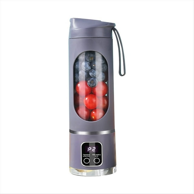 Licuadora Portátil Exprimidores Eléctricos Mezcladores de Frutas Mini Licuadora de Batidos Recargable por USB Exprimidor Personal 12 Cortadores 3 Engranajes C