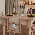 thumbnail image 2 of Table Runners 72 Inches Long Dress Scarves, Farmhouse Roosters Farmhouse Kitchen/Dining Table Runner, Coffee Tablerunners, Vintage Farm Chicken Pink Leaves 13x72 Inch, 2 of 9