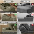 thumbnail image 6 of Rophefx 76" Oversized Chair Chaise Lounge Indoor, Corduroy Cloud Sofa Bed with Cup holder,Sleeper Reading Chair Boneless Couch for Living Room, Bedroom,Olive Green, 6 of 8