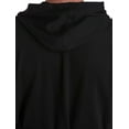 thumbnail image 2 of Harbor Bay by DXL Men's Big and Tall Hooded Sweatshirt Robe, Black, 3XL/4XL, 2 of 6