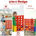 thumbnail image 4 of Gymax 2.5Ft 4-to-Score Giant Game Set Basketball Hoop Ring Game Indoor Outdoor, 4 of 10