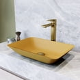 thumbnail image 2 of VIGO Matte Shell Sottile Citron Glass 18 in. L x 13 in. W x 4 in. H Rectangular Vessel Bathroom Sink, 2 of 10