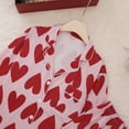 thumbnail image 5 of Womens Valentines Pajamas Sets Long Sleeve Button Down Shirts and Casual Pants Comfortable 2 Piece Home Sleepwear for Women Red L, 5 of 6