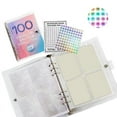 thumbnail image 1 of 100 Envelopes Money Saving Challenge, PU Leather 100 Envelope Challenge Binder, Easy and to Save-A,1 x 100 envelope challenge leather(1PCS glitter cover +25PCS laser pages),Multicolor, 1 of 5